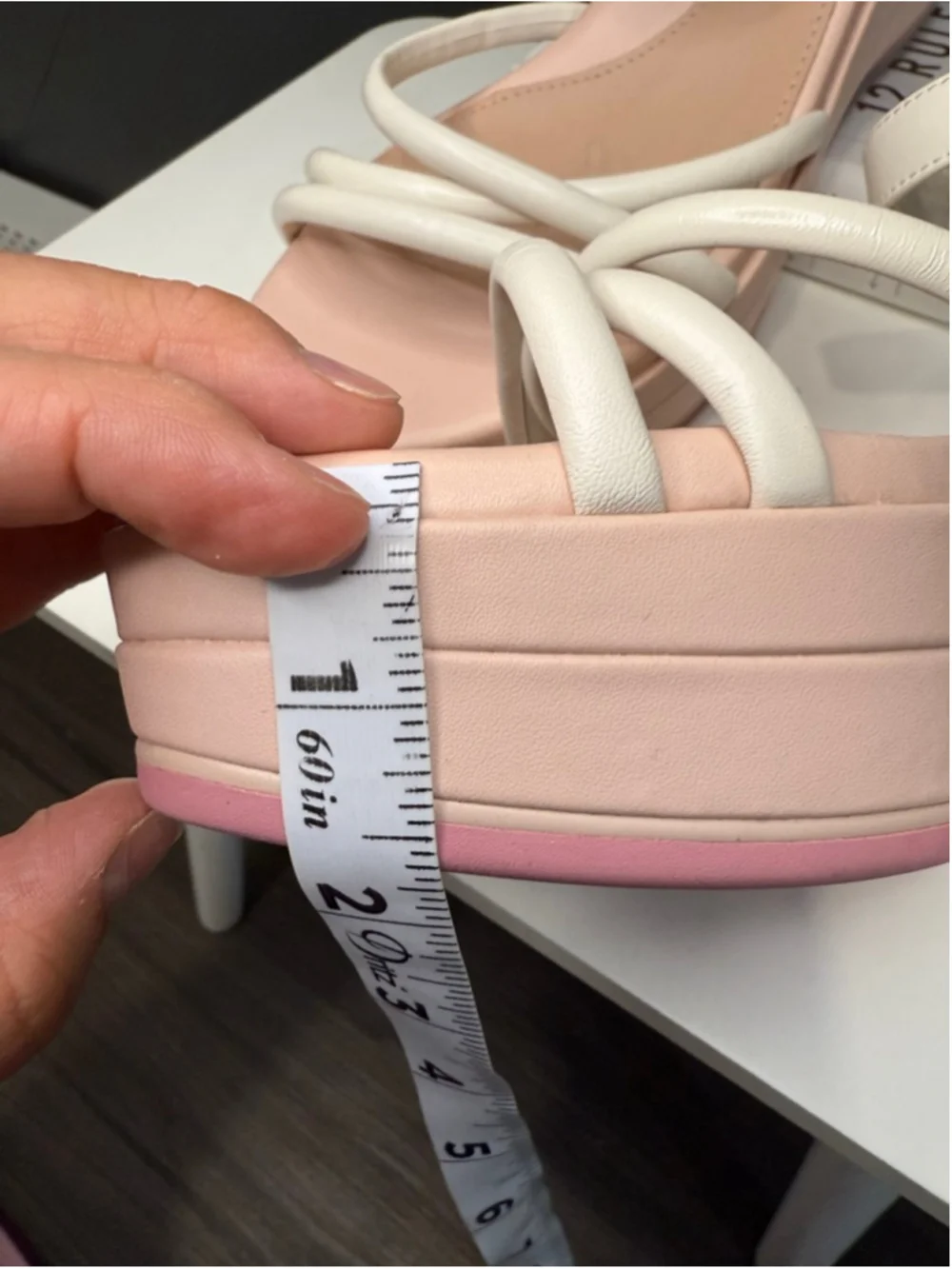Cole Haan Cloudfeel Platform Sandals Pink White Comfort Size 10